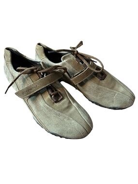 Stonefly Suede Leather Sneaker 40EU LaceUp Strap Tread Two-Tone Brown Athleisure